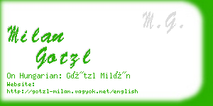 milan gotzl business card
